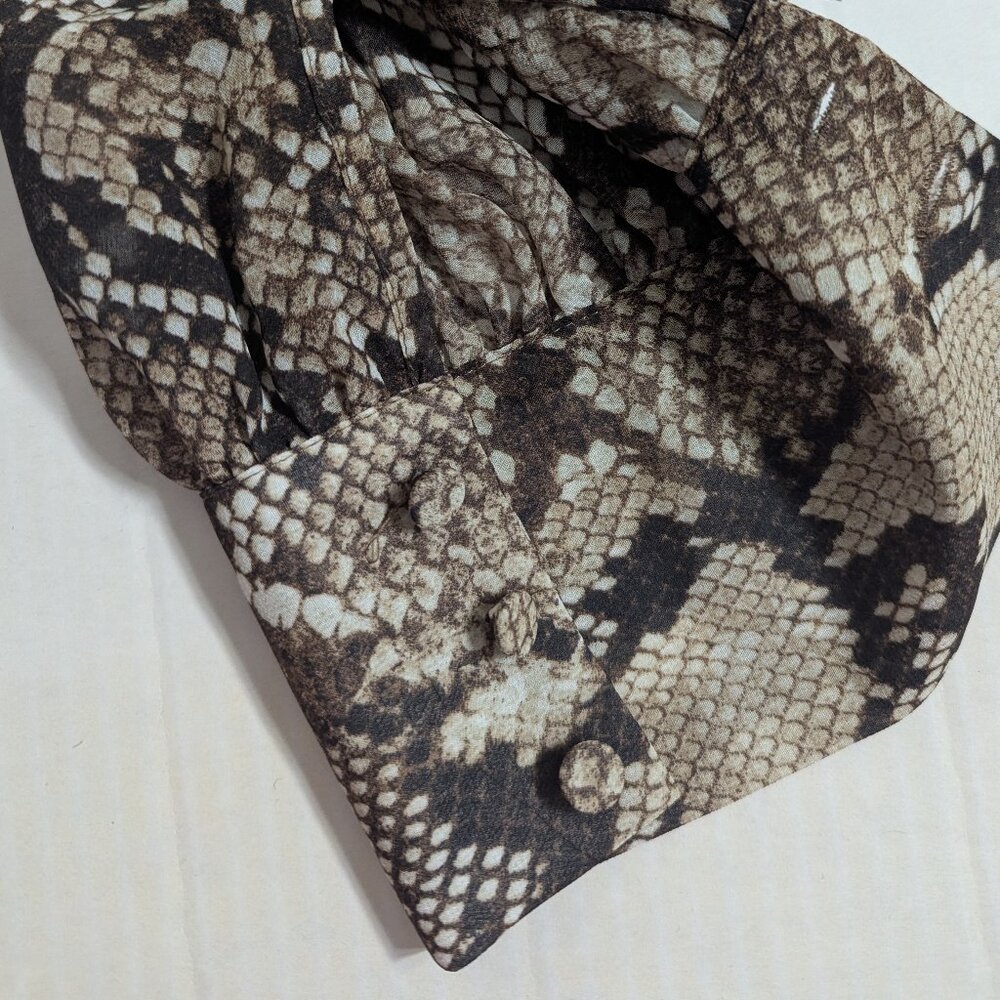 Altuzarra for Target Python Print Tie Neck.Blouse Size M - Picture 10 of 15